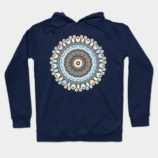 Modern pastel and unicorn Mandala art, floral Classic repeated pattern Hoodie